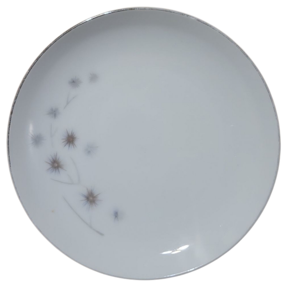 Vtg 60's Platinum Star Burst Creative BREAD & BUTTER Plate 6 3/8"